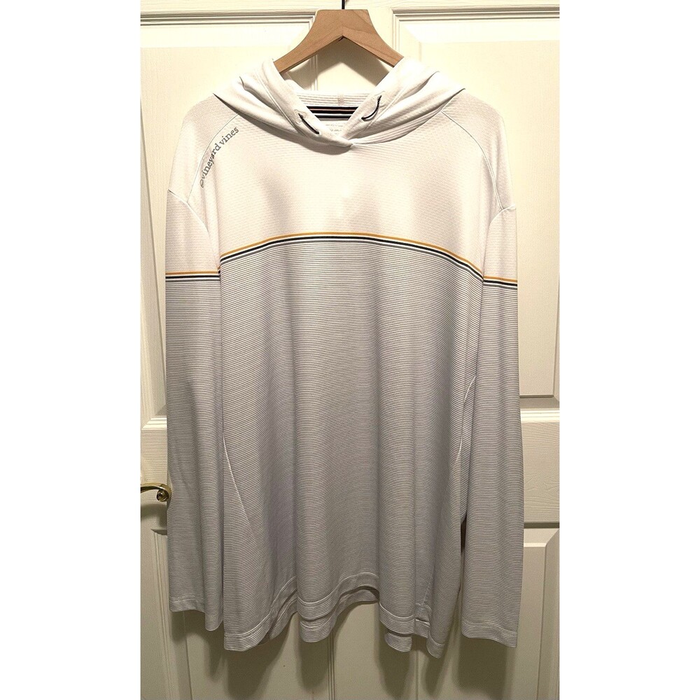 Vineyard Vines Sankaty Performance Hoodie Golf Stretch Stripe Logo Mens 3XB